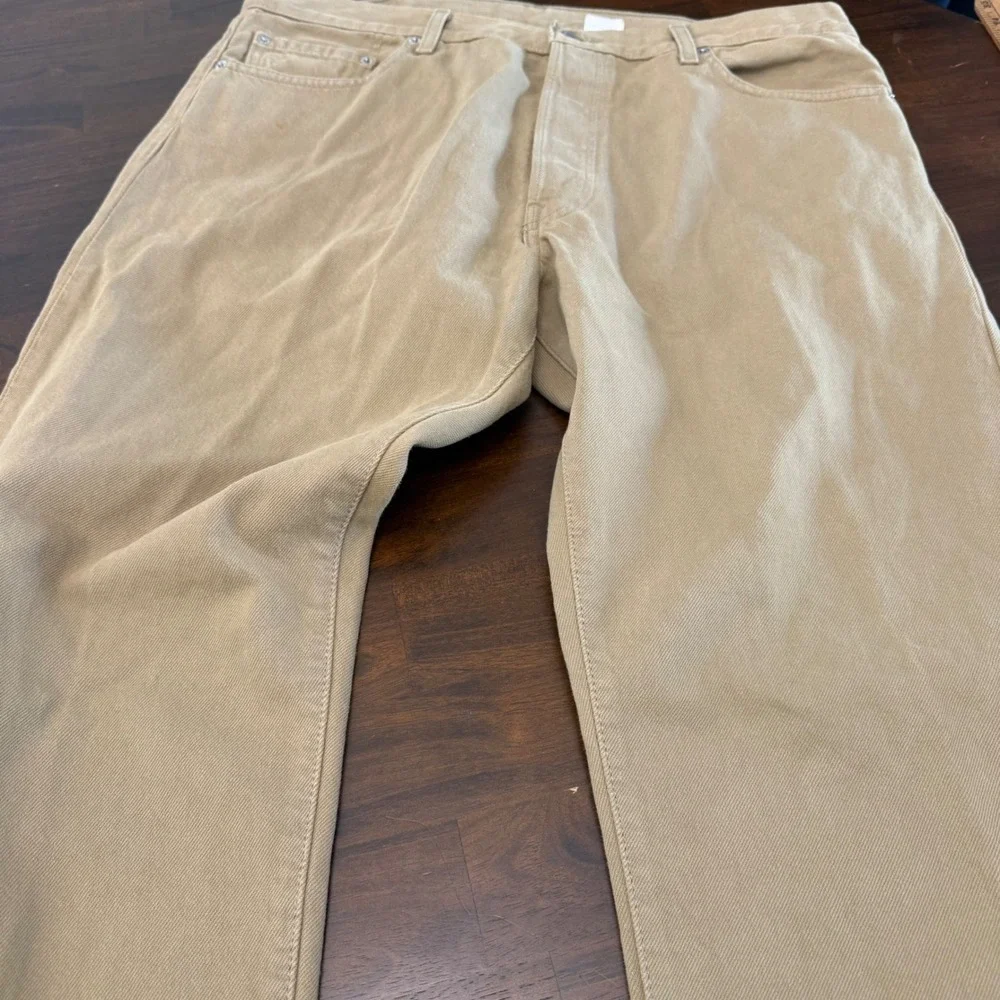 Levis 501xx Vintage Y2K Tan Khaki Straight Leg Button Fly Jeans Mens 36x30 0603